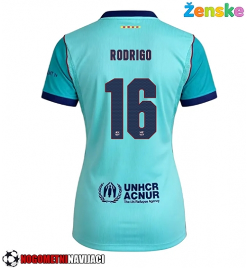Ženske Nogometnih dresov Barcelona Rodri Hernandez #16 Tretji 2026-27 Kratki rokavi Ženske Nogometnih dresov Barcelona Rodri Hernandez #16 Tretji 2026-27 Kratki rokavi